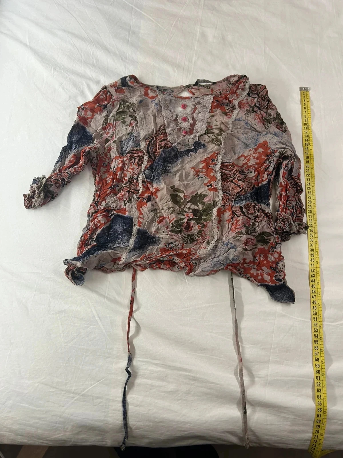 Multicolor short-sleeved blouse m&co – photo 2